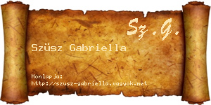 Szüsz Gabriella névjegykártya
