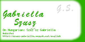 gabriella szusz business card